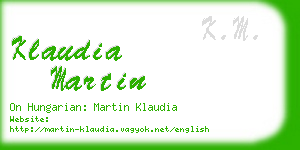 klaudia martin business card